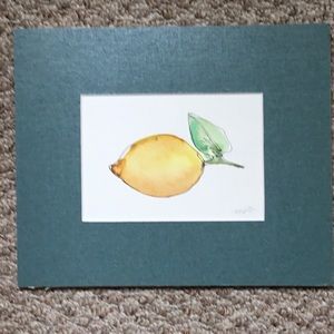 Lemon Original Watercolor Painting